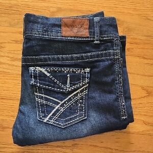 BKE Women's Boot Cut Jeans - Dark Blue